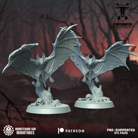 Grim Cavern Bats 40mm (2) - Lords of the Cursed Realm