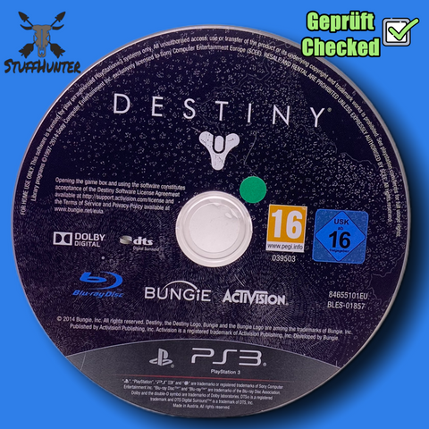 Destiny - PS3 - Geprüft - USK16 | Disc only * Sehr gut - STUFFHUNTER