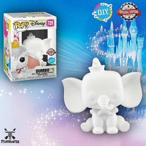 Funko POP! Disney Dumbo # 729 - Special Edition D.I.Y. White – NEU - STUFFHUNTER
