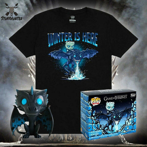 Funko POP! Game of Thrones Icy Viserion & Tee T-Shirt (Size L) Exklusiv - STUFFHUNTER