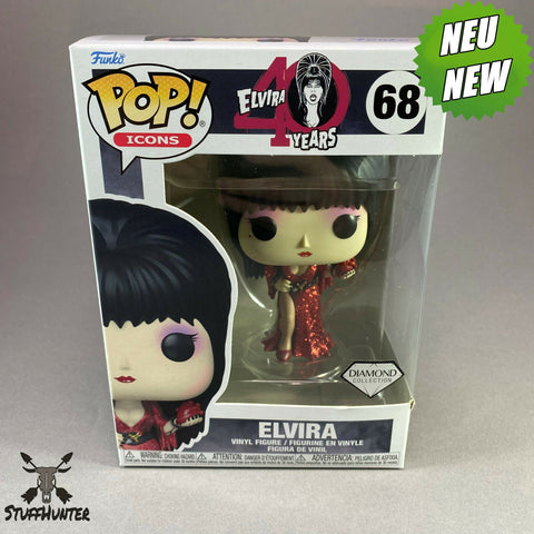 Funko POP! Icons Elvira # 68 - Diamond 40 Years Elvira - NEU - STUFFHUNTER
