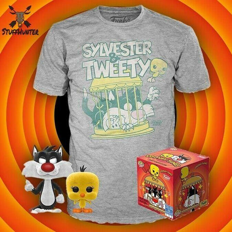 Funko POP! Looney Tunes SYLVESTER & TWEETY & Tee (Size L) - STUFFHUNTER