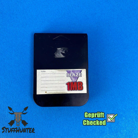 Memory Card 1 MB Megabyte - PS1 - Geprüft - Schwarz Black - STUFFHUNTER