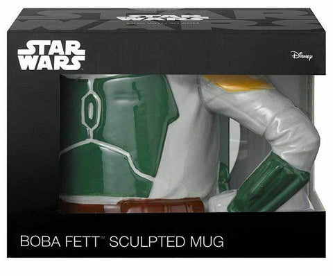 Star Wars Boba Fett 3D Arm Tasse Kaffee Becher Keramik - 330ml - Grau - STUFFHUNTER