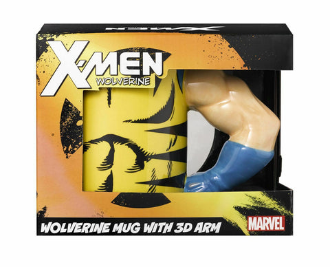 X-Men Wolverine 3D Arm Tasse Kaffee Becher Keramik - 330ml - Gelb - STUFFHUNTER