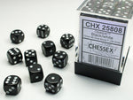 Dice Block - 12mm (36) - Black / White - STUFFHUNTER