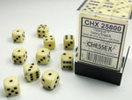 Dice Block - 12mm (36) - Ivory / Black - STUFFHUNTER