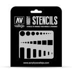 Vallejo Hobby Stencils: Access Trap Doors Markings 1/32 1/48 1/72 125x125mm - STUFFHUNTER