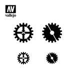 Vallejo Hobby Stencils: Gear Markings 125x125mm - STUFFHUNTER