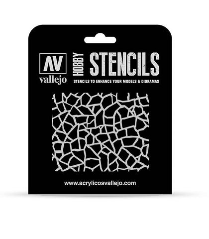Vallejo Hobby Stencils: Giraffe Camo WWII Markings 1/35 125x125mm - STUFFHUNTER