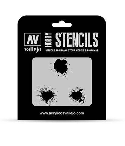 Vallejo Hobby Stencils: Paint Stains 1/35 125x125mm - STUFFHUNTER