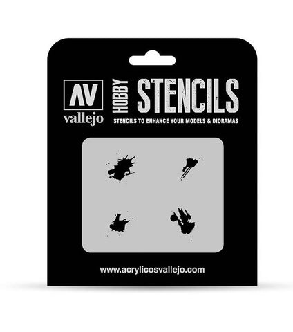 Vallejo Hobby Stencils: Petrol Spills 1/35 125x125mm - STUFFHUNTER