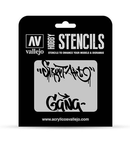 Vallejo Hobby Stencils: Street Art Num. 2 Markings Scale 1/35 125x125mm - STUFFHUNTER