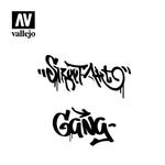 Vallejo Hobby Stencils: Street Art Num. 2 Markings Scale 1/35 125x125mm - STUFFHUNTER