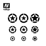 Vallejo Hobby Stencils: USAF Markings Markings 1/32 1/48 1/72 125x125mm - STUFFHUNTER