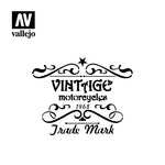 Vallejo Hobby Stencils: Vintage Motorcycles Sign Markings 1/35 125x125mm - STUFFHUNTER