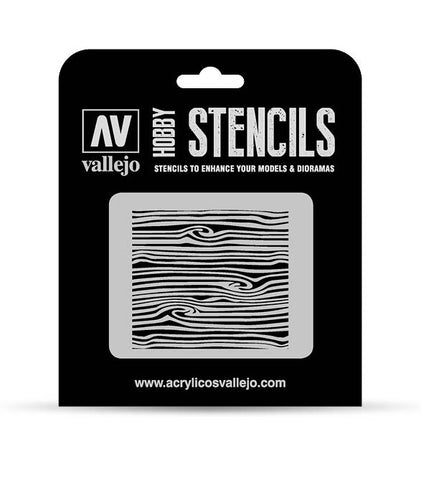 Vallejo Hobby Stencils: Wood Texture Num. 2 Scale 1/35 125x125mm - STUFFHUNTER