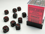 Dice Block - 12mm (36) - Black / Red - STUFFHUNTER