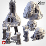Dwarf Village Ruins Terrain Gelände - Auswahl unbemalt - STUFFHUNTER