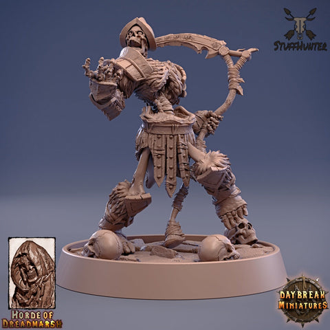 Horde of Dreadmarsh - Skeleton Sergeant Untoter Skelett - 28-32mm 75mm - STUFFHUNTER