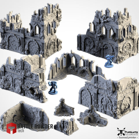 Infected Ruins Terrain Gelände - Auswahl unbemalt - STUFFHUNTER